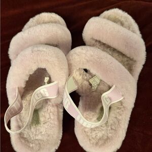 UGG Soft Pink Fleece Slippers